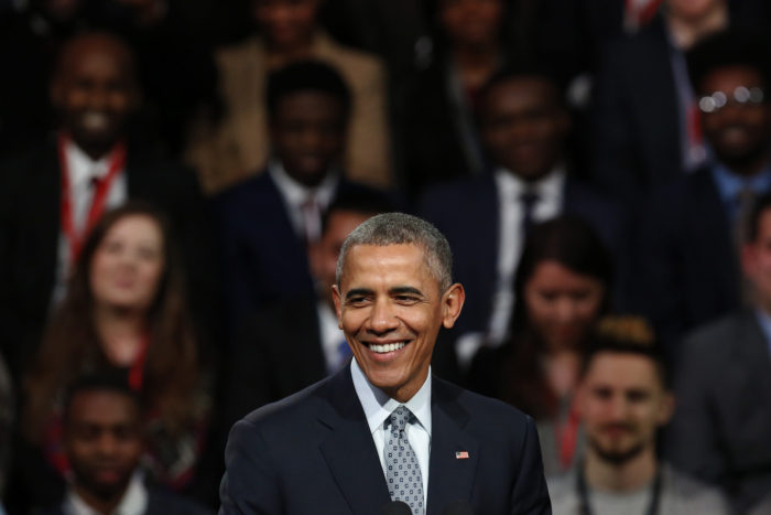 Barack Obama håller ett tal i London i april 2016.  (Foto: U.S. Embassy London)